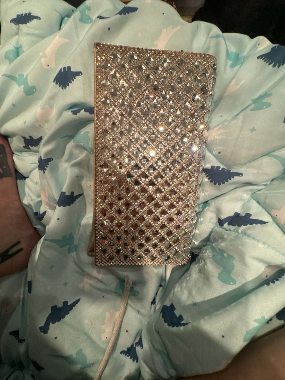 Lauren Lorraine Misha Crystal Embellished Evening Clutch